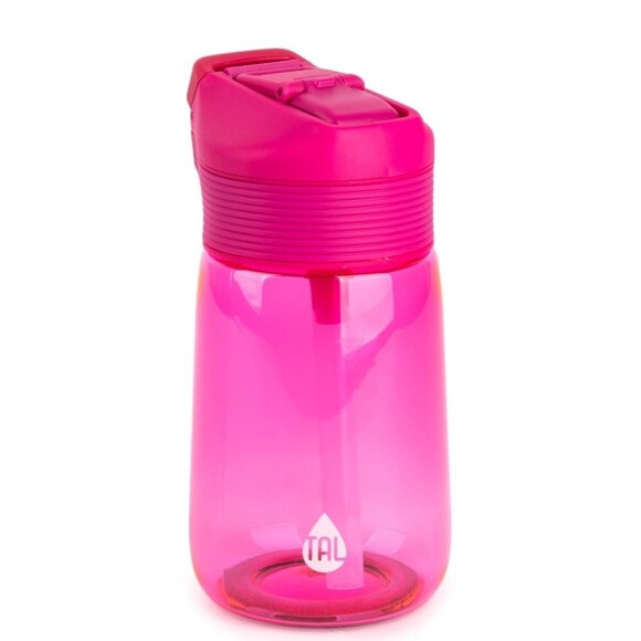 TAL tritan Flip kids water bottle 14 oz  Pink - Picture 5 of 8